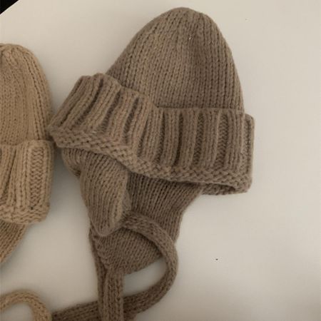Ear Protection Knitted Trapper Hat Elastic Knitted Hooded Caps Knitted Wool Flying Hat хаки