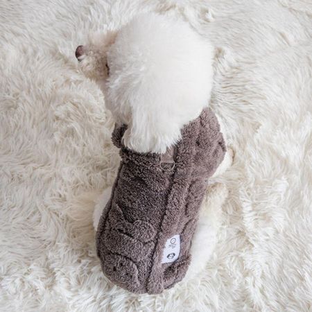 Fleece Warm Winter Puppy Clothes Thickening Pug Teddy Coat New Dog Sweatshirt  Hairless Cat M