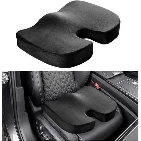 Memory Foam Seat Chair Cushion, Comfortable Auto Cushions for Long Periods of Sitting, Pregnancy Car Seat Cushion for Back, Coccyx & Sacrum Pain