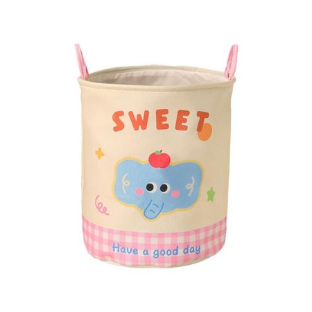 Non-woven Fabric Dirty Clothes Storage Basket Large Capacity Toy Storage Bucket  Kids Toy Style C