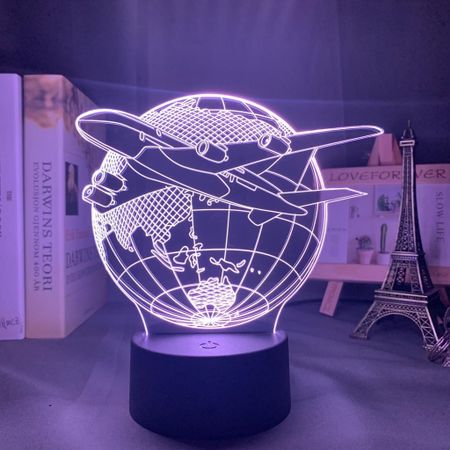 Транспорт Животное 3d Светодиодный Ночник с Сенсорным Управлением и для Декора Детской Комнаты Style H