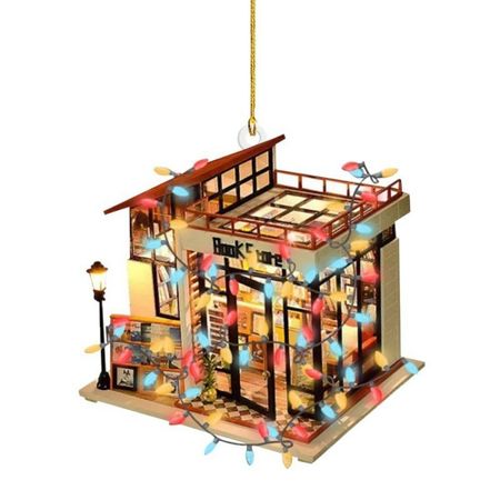 DIY Christmas Tree Pendant 2D XMAS Decor Hanging New Bookshelf Pendant  Noel 1
