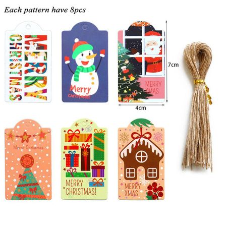 Kraft Paper Xmas Decoration Santa Claus Christmas Labels Hang Tags Christmas Tag Gift Wrapping 1