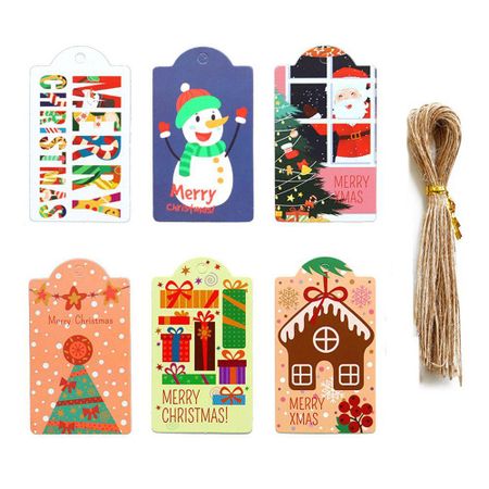 Kraft Paper Santa Claus Wrapping Supplies Christmas Labels Hang Tags Christmas Tag Gift Wrapping 1