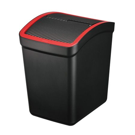 Carmate Car Trash with Carbon DZ367 (CARMATE) Can, Large, Weight, Fiber, Red,