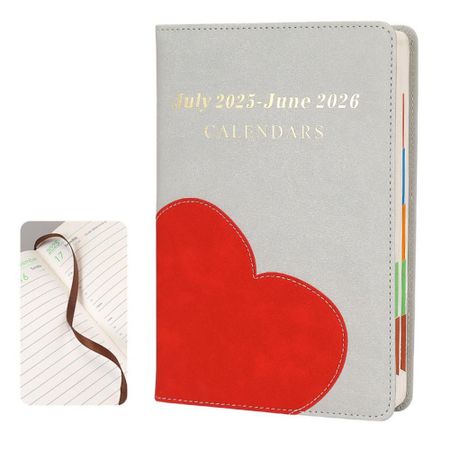2026 2026 A5 Password Book Coil Notebook Daily Schedule Book  Daily Schedule красный