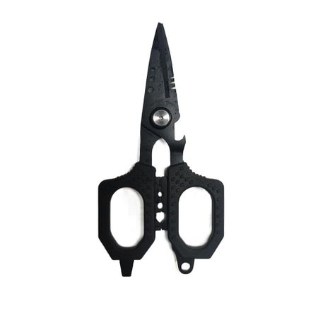 Anti-slip Grip Precision Fishing Scissors Double Serrated Fishing Line Shears  Fishing Equipment чёрный