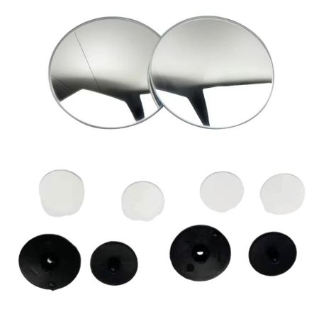 2Pcs 360 Degree Car Blindspot Mirror Multiple Shapes Wide Angle Rear View Mirrors  Vehicle Reverse 5X5cm-Round