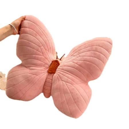 Charming Soft Pink Butterfly Pillow Ideal For Cute Bedroom And Relaxation Space