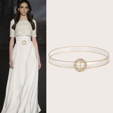 Trendy Rhinestone Decorative Waist Belt For Women Designed For Dresses And Coats