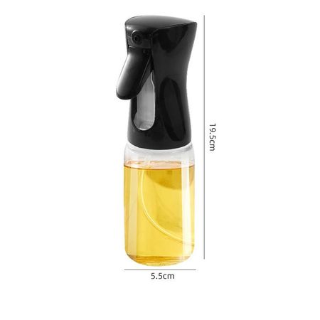 Vinegar Mist Sprayer 200ml Oil Spray Bottle Transparent Design Bbq Tool 200ml Glass Bottle Box чёрный