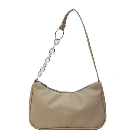 Trendy Korean Underarm Bag With Chain Sophisticated Street Style Handbag хаки