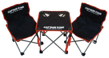 Набор складной стол и стулья Captain Stag Joule для пикника и любования сакурой UC-1702 чёрный
