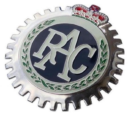 British Royal Automobile Club RAC car grill badge