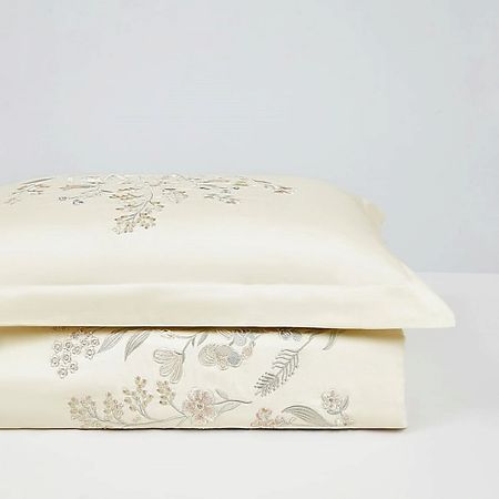 Комплект постельного белья ARYA HOME COLLECTION Постельное белье Elegant Сатин с Вышивкой, 2 -спальное, 200x220 Mellow