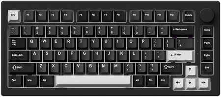 Клавиатура Akko 5075 V3 Black & Silver (Akko Frost Pink)
