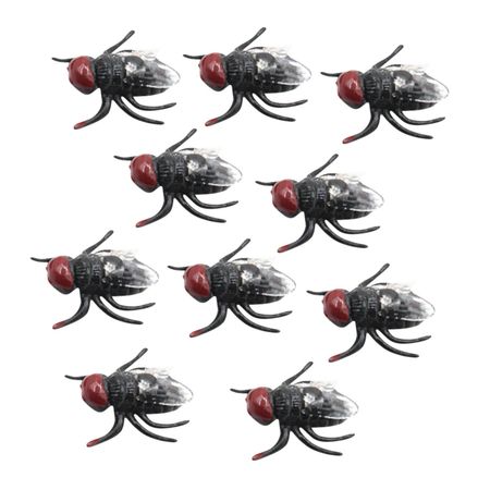 Plastic  Toy Fake Fly  Fake Plastic Insect Fly Toys Trick Joke Toys чёрный