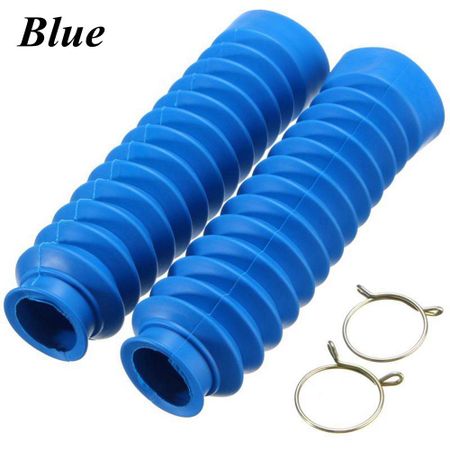 1Pair Fashion Universal Practical Front Fork Cover Motorcycle Rubber Protector Gaiters Boots Case синий