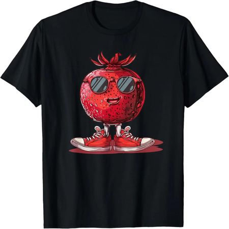 Pretty Pomegranate Face with Glasses Costume T-Shirt S