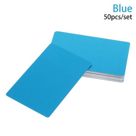 50 Pcs/Set Smooth Aluminum Laser Engraving Metal Carte Business Card Name Cards Blank