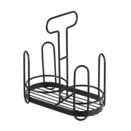 Metal Cup Storage Shelf Hollow Out Design Kitchen Paper Cup Holder Durable Cup Holder Dispenser чёрный