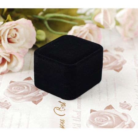 Engagement Storage Case Earrings Display Box Ring Velvet