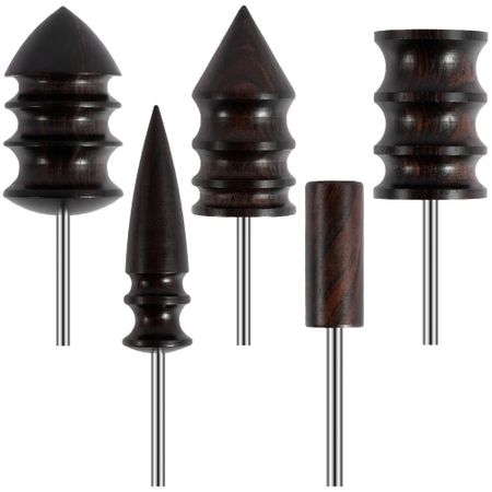 Black Leather Edge Polishing Slicker Handmade Electric Polishing Slicker Leather Burnisher  Craft 5pcs