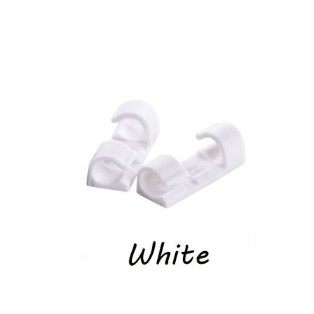 20Pcs High-quality Cable Practical Adhesive Wire Holders Storage Racks Electrical Line Collator белый