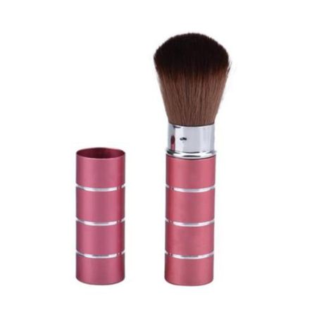 Fashion Professional Cosmetic Metal Makeup Tools Portable Blush Brush Retractable