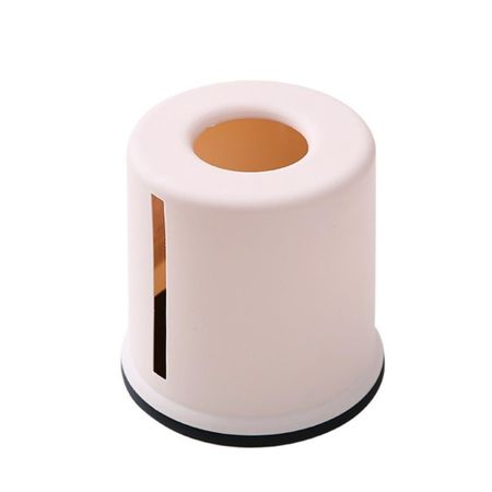 Cylinder/Square Paper Towel Box Solid Color Napkin Holder Multifunctional Tissue Box  Household Use Round-Beige