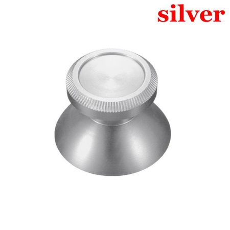 2pcs Game Caps Cover Replacement Aluminum Controller Joystick Grip Analog Thumbstick серебряный
