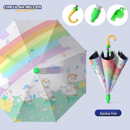 Kids  Rainbow UV Sun Rain Umbrella
