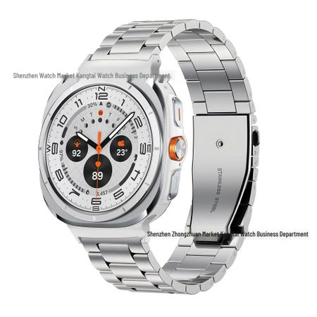 Браслет из нержавеющей стали с тремя бусинами для Samsung Galaxy Watch7 Ultra Watch8/8 Classic