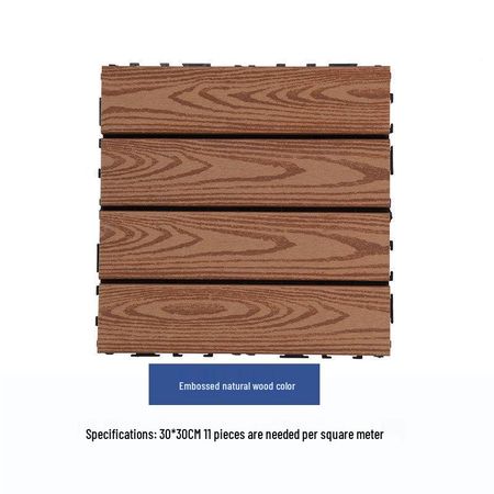 Wood Grain Interlocking Waterproof WPC Decking for Outdoor Balcony, Garden, Terrace