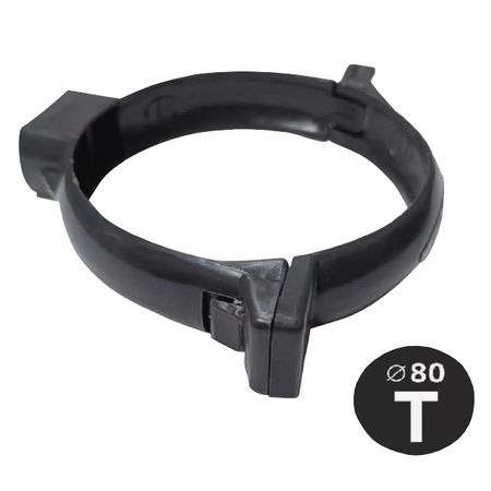 хомут IMPLAST G130/80 80мм ПВХ графит
