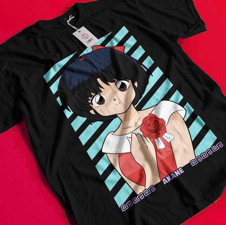 Футболка Ranma 1/2 Shampoo Akane Футболка Румико Футболка Аниме Вайфу Девушка Унисекс Футболка BB030 XL