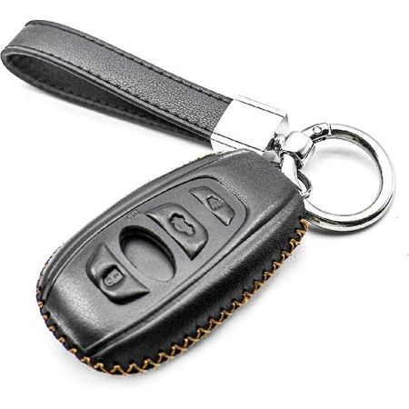 MECHCOS Compatible with Subaru Ascent WRX BRZ Forester Impreza Crosstrek Legacy Outback XV WRX STI XV Crosstrek Leather Keyless Entry Remote Control чёрный