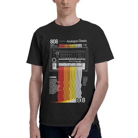 Мужская Женская Футболка Roland TR-808 TR 808 Музыкальная Футболка Мода Чистый Хлопок Винтаж Классическая Футболка с Круглым Вырезом Большого Размера M