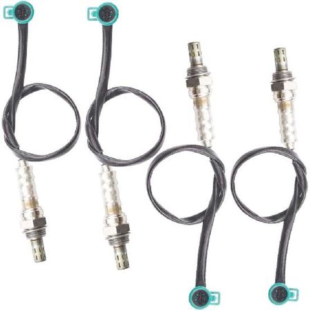 4PCS Oxygen O2 Sensor 1 & 2 for 1997-1999 Ford E-150 E-250 Econoline Club Wagon Super Duty 4.2L/4.6L/5.4L Upstream + Downstream