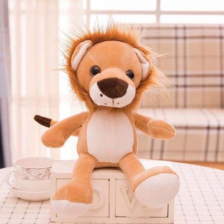 25CM Plush Pillow Lion Leopard Giraffe Stuffed Toys Animal Plush Doll Plush Toys Plush Animal Toy lion
