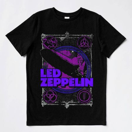 LED ZEPPELIN Рок-группа Винтажная черная футболка для тура Топы Футболка M