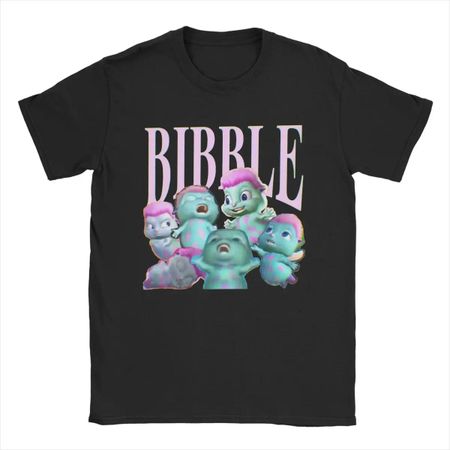 Винтажные футболки Bibble Collage для мужчин, футболки с круглым вырезом из 100% хлопка, футболки с коротким рукавом, летние топы S чёрный