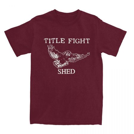 Футболки Title Fight Shed Owl для мужчин и женщин с цветочным принтом, зеленые, потрясающие футболки, хлопковые футболки, новое поступление одежды S бордовый