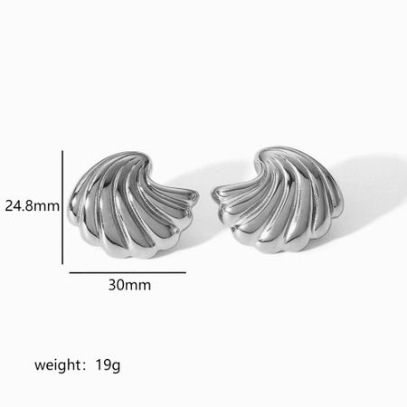 Geometric Steel Earrings With Gold Finish For Sophisticated Women Style R