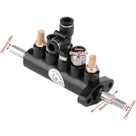 Control Valve Foot Pedal for Tire Changer Machines Duty Steel Construction with Mufflers 8mm Pipe Diameter Compatible with Type A(4)