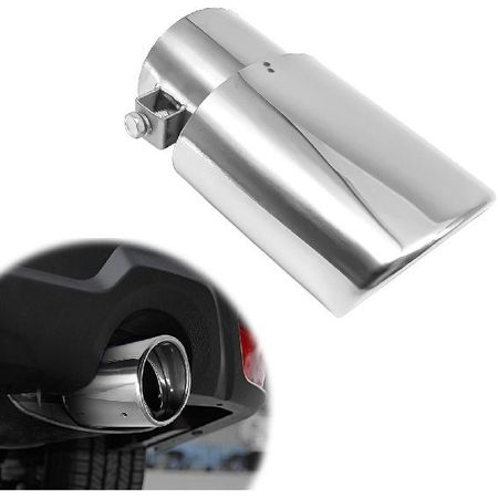 Car Exhaust Throat Tail Pipe Stainless Steel - Chrome-Plated Exhaust Tips, Universal Fit Pipe Diameter 2.5  to 3.3  Fit for Most Cars (Colorful, серебряный