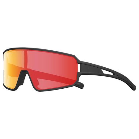 Cycling Glasses TAC Polarized running goggles, wind and sand protection, UV protection, outdoor running glasses, cycling glasses Black frame, all red