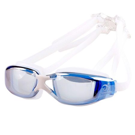 Anti-fog high-definition non-irritating swimming goggles for adults, swimming goggles, swimming protective eyewear, swimming equipment, prescription Electroplated blue
