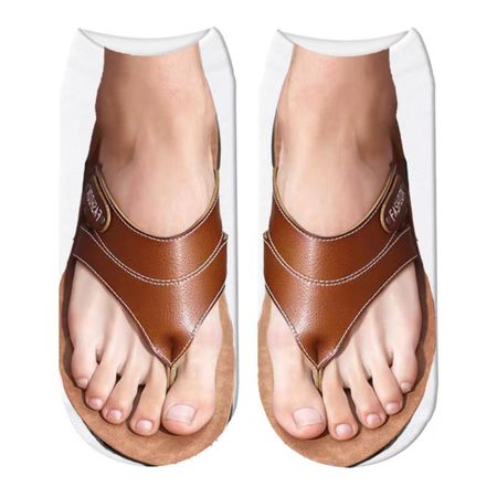 Женские Короткие Носки С 3D Печатными Рисунками One Size