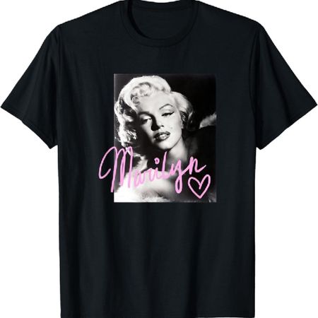 Мэрилин Монро Розовая Футболка с Автографом Xoxo S чёрный